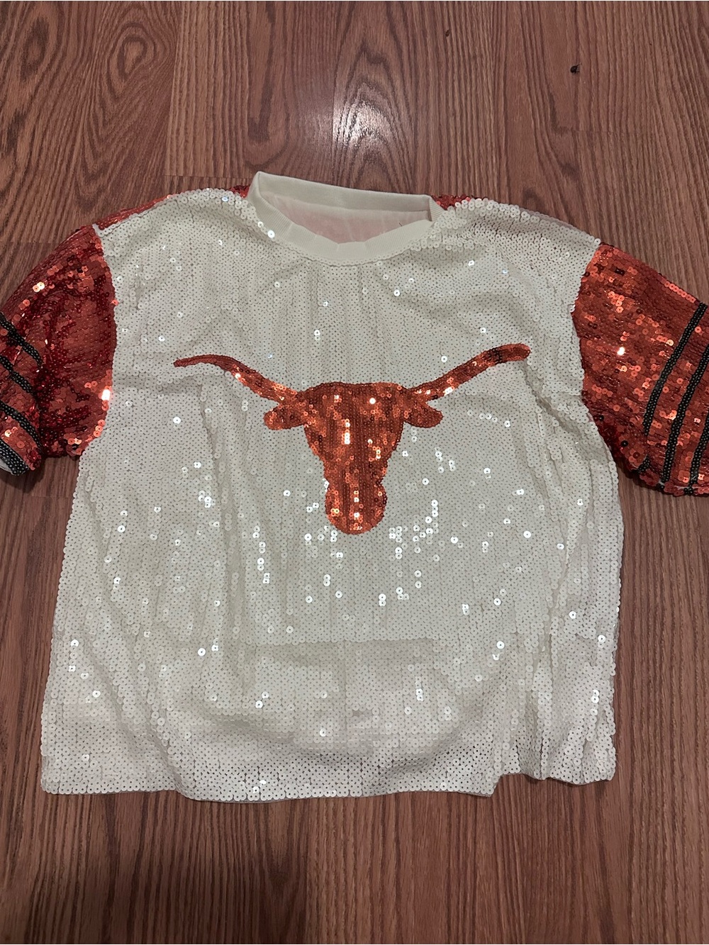Texas Sequined Longhorn CropTop One Size - Picture 2 of 7